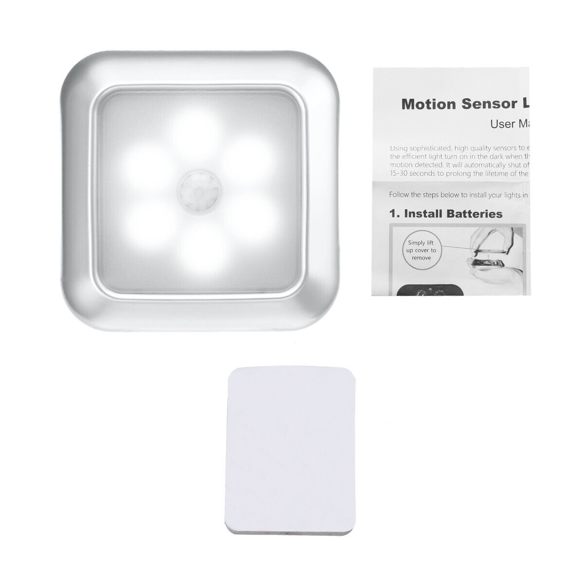 6-LED Wireless Motion Sensor Night Light Wall Cabinet Closet Stair Battery Lamp Housmile Under Cabinet Lights - фотография #13