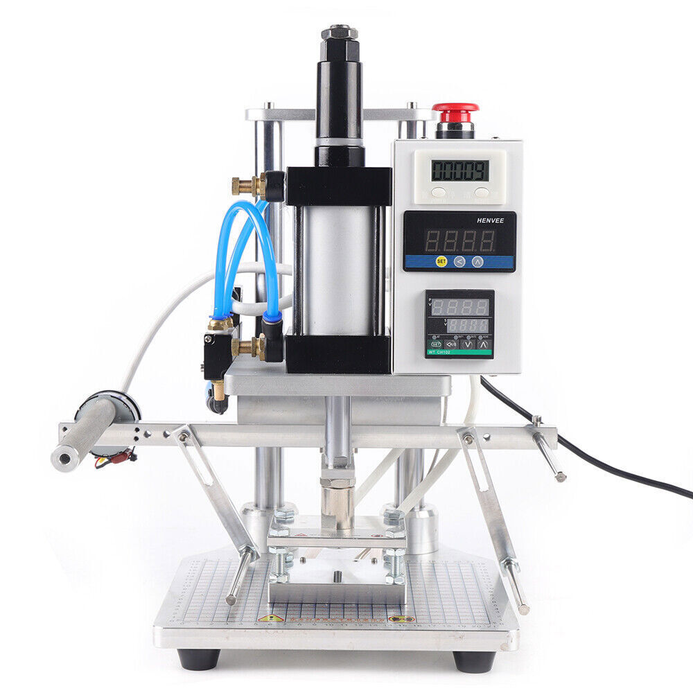 110V 500W Hot Foil Stamping Machine Air Pneumatic Logo Leather PVC Press 60hz  Unbranded Does Not Apply - фотография #3