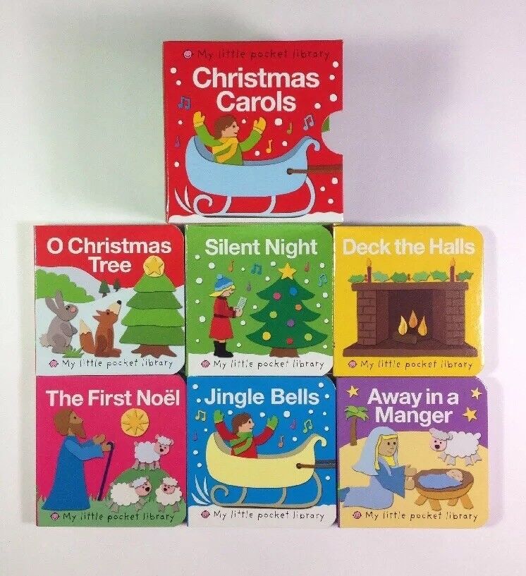 Christmas Childrens Board Books Box Set Pocket Library Lot 6  Prddy - фотография #4