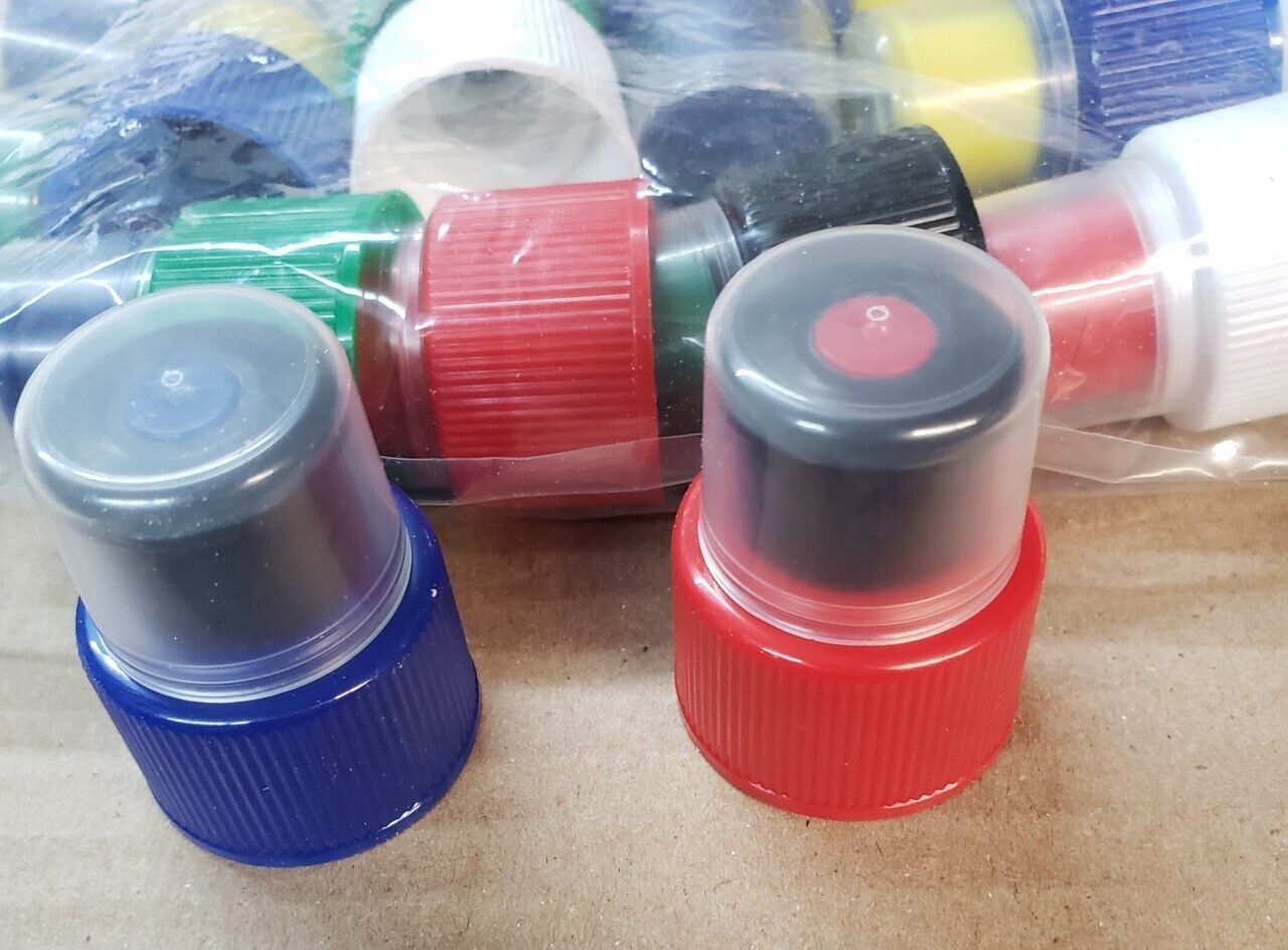 Push and pull screw on water bottle caps assorted color 28mm No Brand