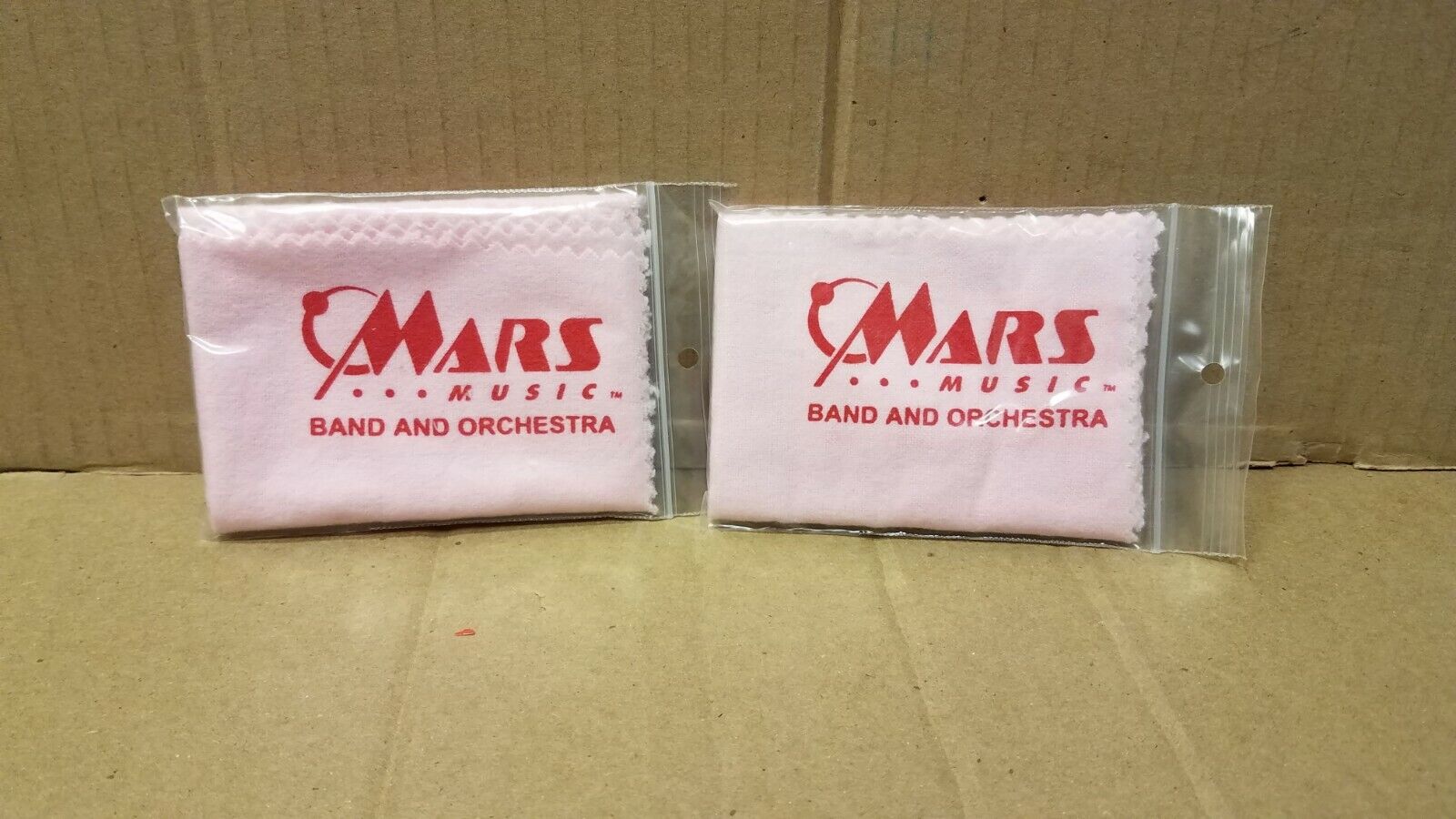 Lot of 2 Mars Music Band and Orchestra Polish polishing cloth Vintage  Mars Does Not Apply