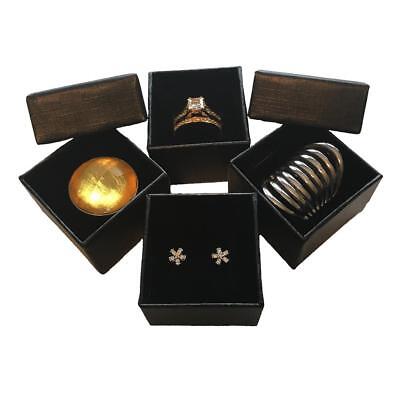 Lot of 48 Black Ring Gift Box with Foam and Velvet Insert 1.5 x 1.5 x 1.25 Inch Marimor Jewelry - фотография #2