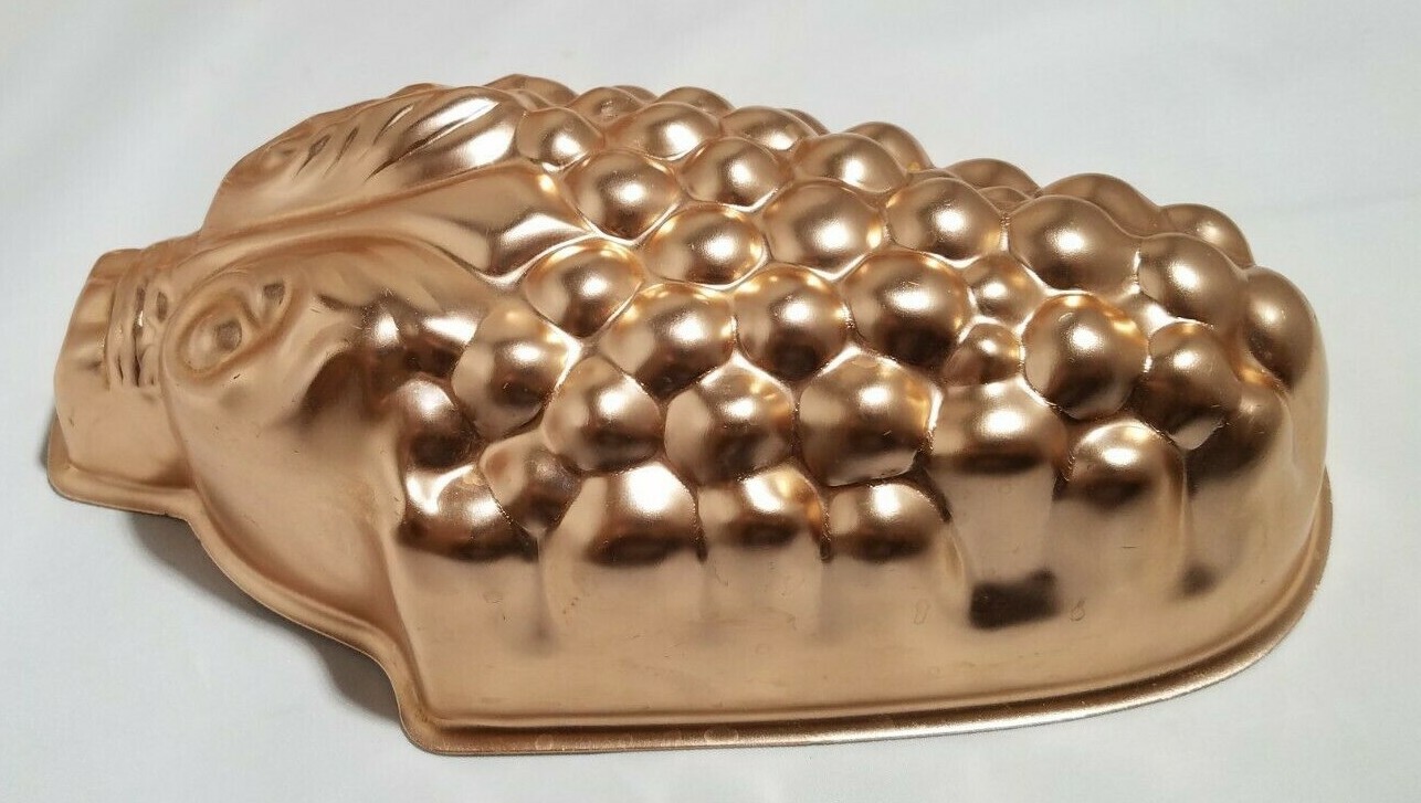 Vintage Copper Tone Jello Mold Grapes Melon Round Wall Decor - Lot of 3 Jell-O - фотография #7