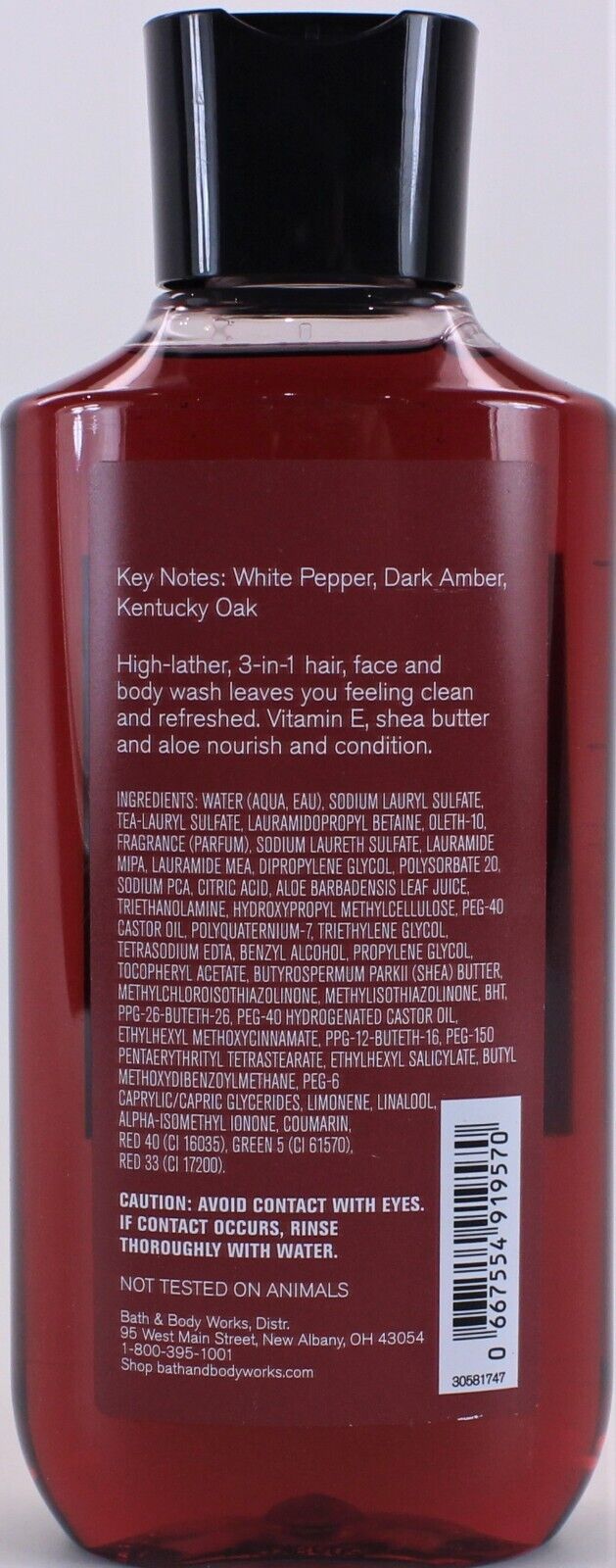 3PK Bath & Body Works Men's BOURBON 3-1 Hair Face Body Wash Gel Shampoo 10 Oz Bath & Body Works - фотография #2