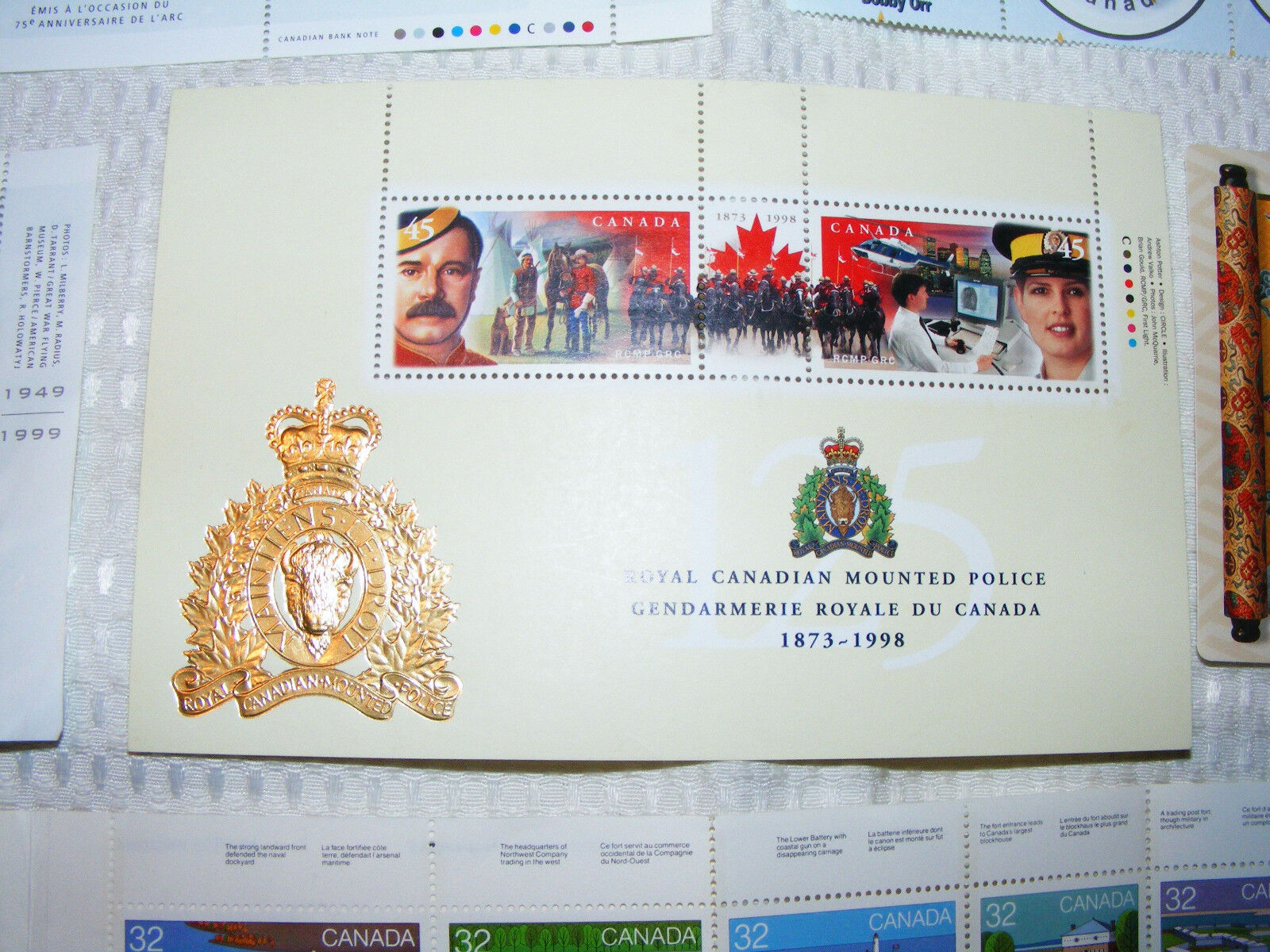 Canada (4) Miniature Sheets RCAF- Hockey-Police-Year Dragon+ 1983 Booklet Forts  Без бренда - фотография #11