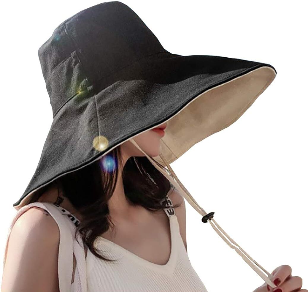 FaroDor Women's Packable Reversible Bucket Hat UV Sun Protection Wide 3black  Brand: FaroDor Does not apply