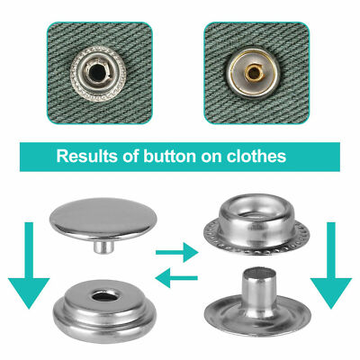 200X Snap Fastener Stainless Steel Boat Canvas Screw Press Stud Cover Button Kit EEEKit Does Not Apply - фотография #5