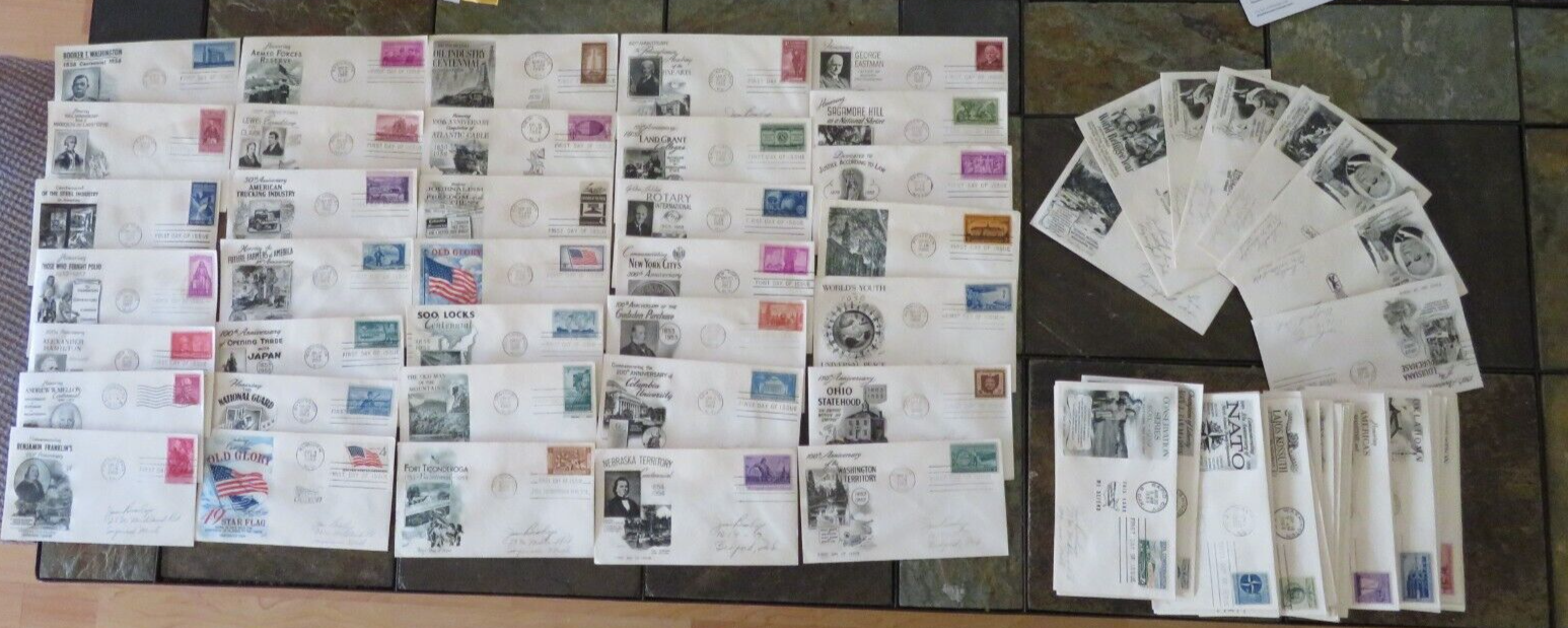 RANDOM LOT OF EIGHT US POSTAL FIRST DAY OF ISSUE CACHETS COVERS 1950s Без бренда