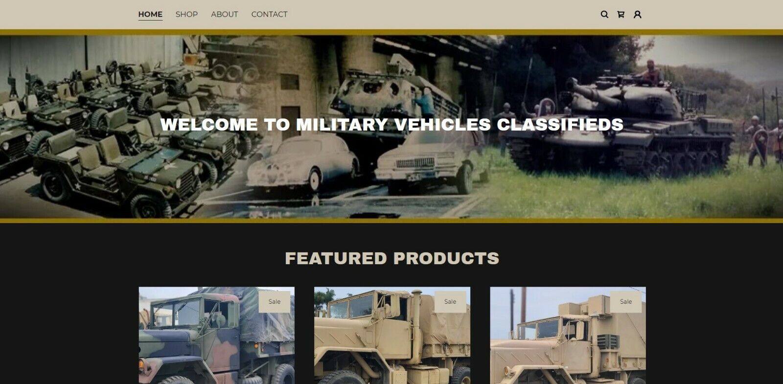 MILITARY VEHICLES CLASSIFIEDS DOMAIN URL WEBSITE FOR SALE BUSINESS MAKE MONEY! Unbranded