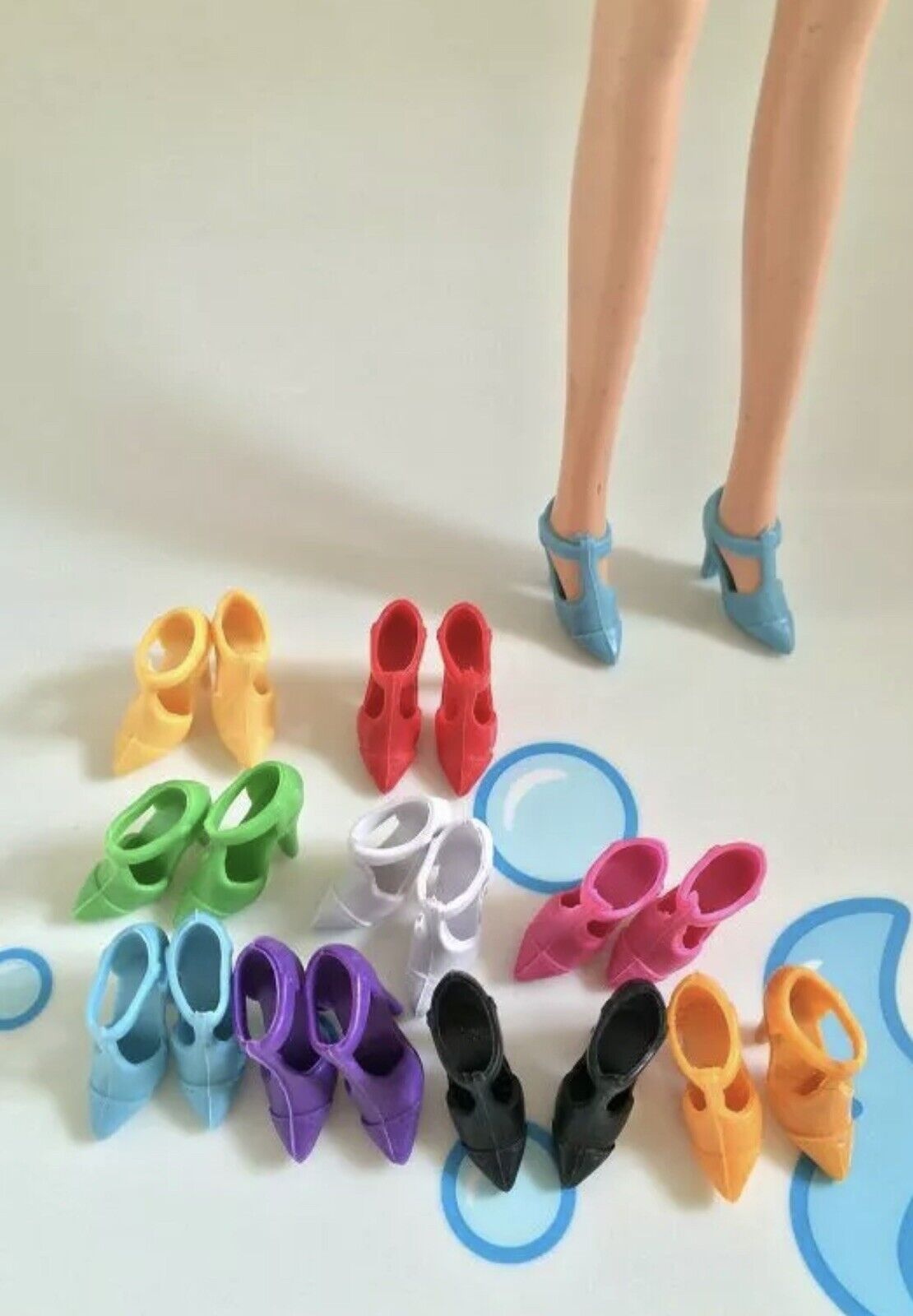 40 Pairs 7 colour High Heel  pliable silicone Shoes for11.5" (30CM) Doll F5 Unbranded - фотография #6