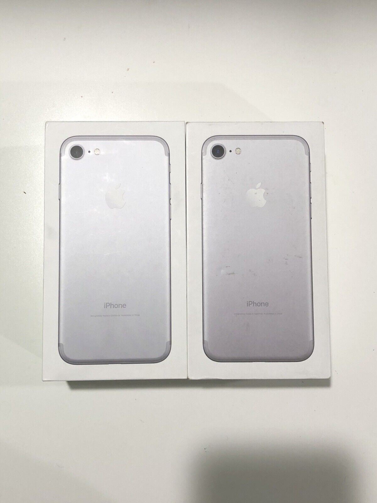 Lot of 2 iPhone 7 Boxes ONLY, Silver Color Apple - фотография #2
