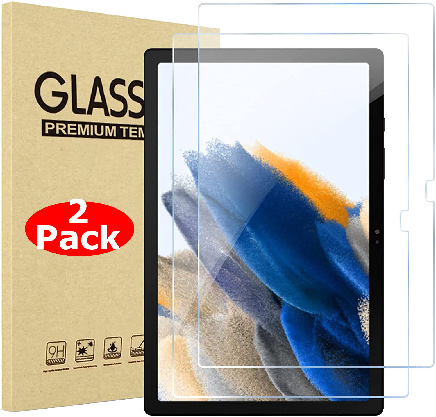 2X Samsung Galaxy Tab A8 10.5 (2021) Tempered Glass Screen Protector X200 X205 Unbranded Does Not Apply