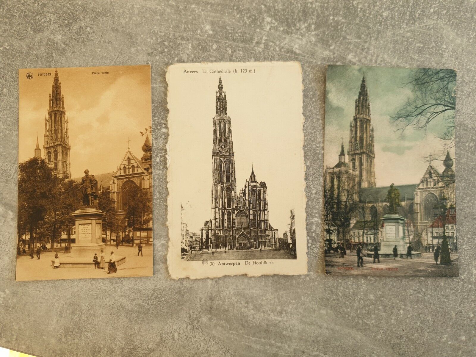 3 vintage postcards Anvers Antwerpen Cathedral Без бренда