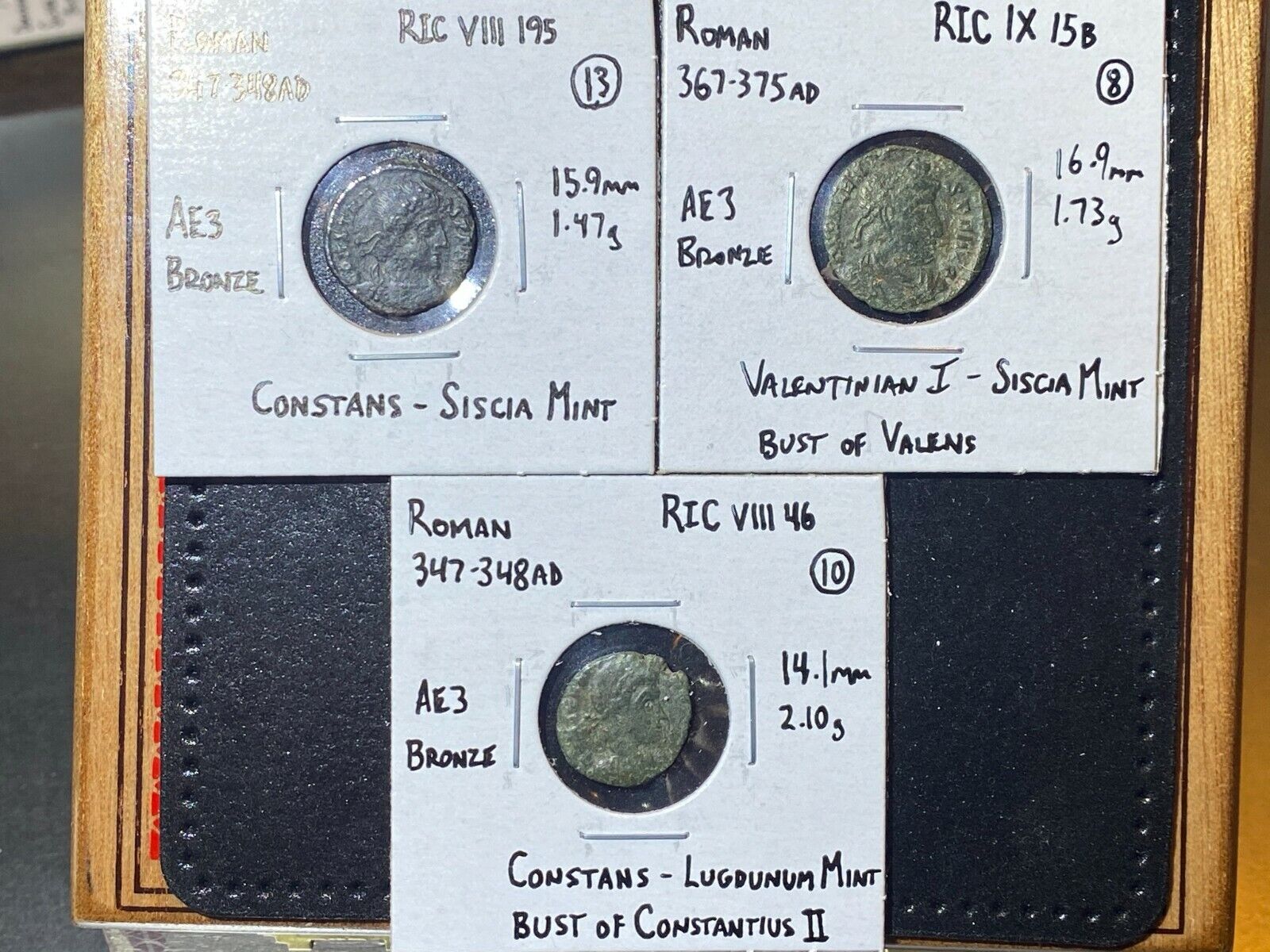 LOT OF 3 Roman Imperial Bronze Coins AE3 Follis 300's AD Constantine Era set F Без бренда