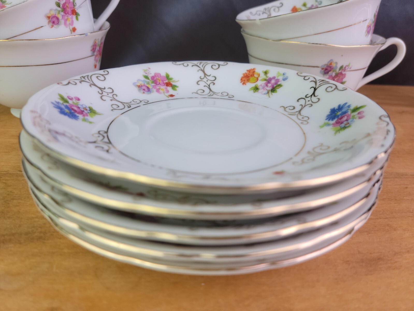 Chikaramachi Multi-color Japanese Floral 5 Saucers CHIKARAMACHI - фотография #3