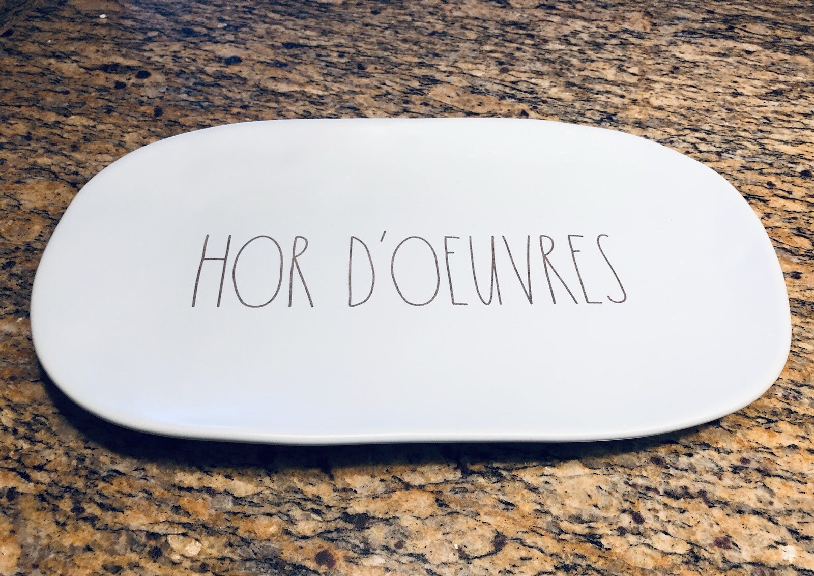 RAE DUNN “Hor D’oeuvres” 15” Platter Light Blue NEW IN BOX! Party Trays Rae Dunn - фотография #2