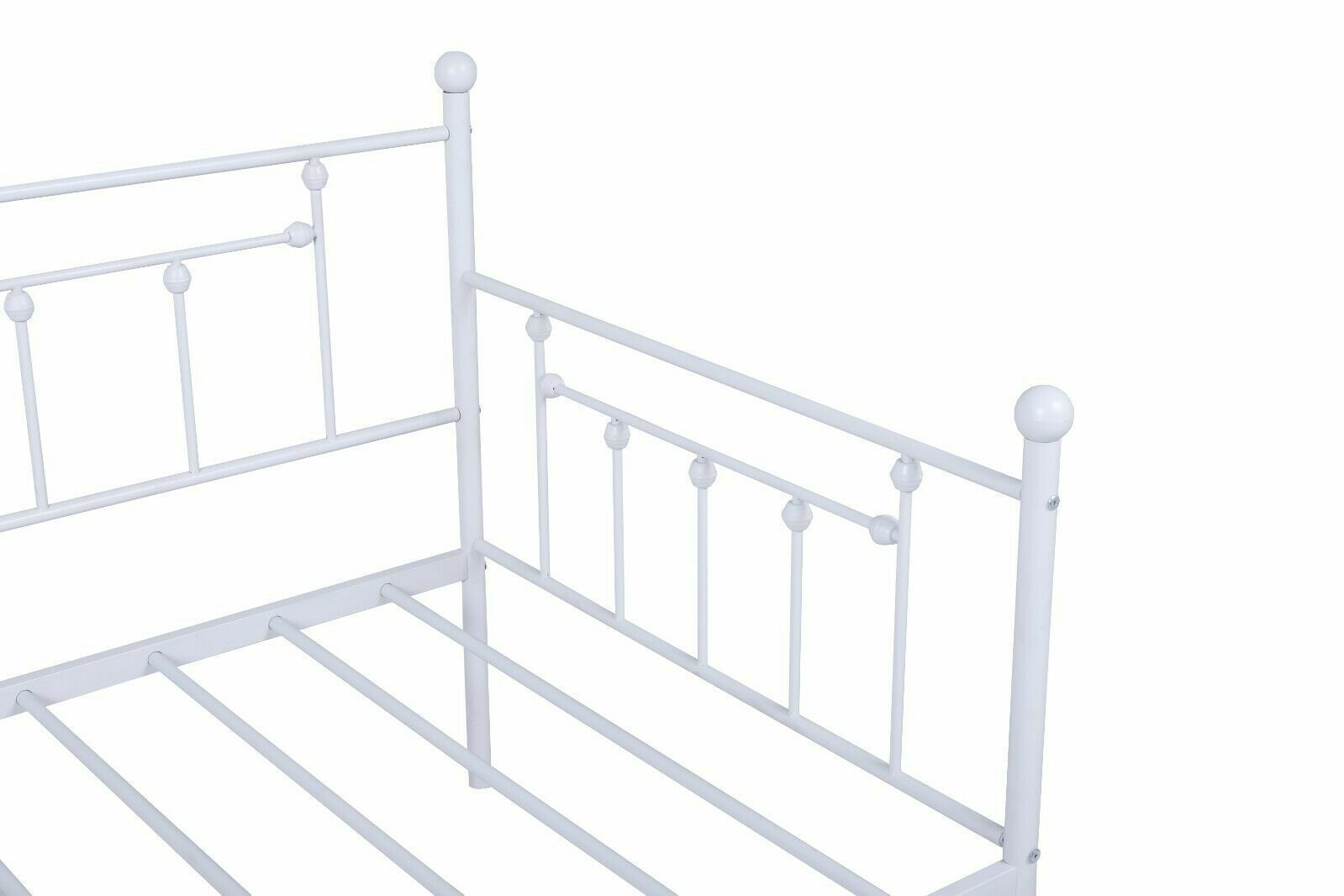 Metal Frame Daybed with Trundle Bedroom Furniture Space Saving For Kids Adults Fetines Does Not Apply - фотография #11