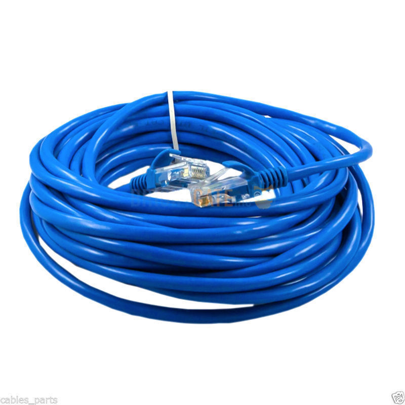 50ft Cat5 Patch Cord Cable 500mhz Ethernet Internet Network LAN RJ45 UTP Blue US Generic Does Not Apply - фотография #2
