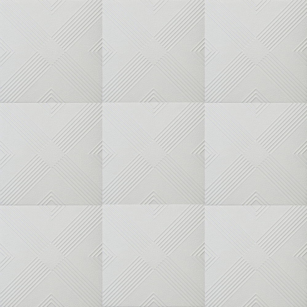 Glue Up Ceiling Tiles Easy Installation R34W White Bundle of 8pcs SUPER SALE!! EUROPE null - фотография #2