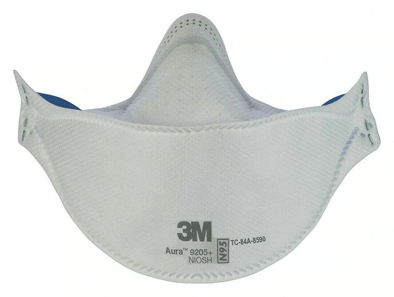 *50-Pack* 3M Aura N95 Protective Disposable Respirator Face Mask 9205+ 3M 9205+ 9205 - фотография #2