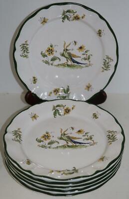Varages Vieux Provence Dinner Plates Green Trim Lot of 6 RARE HTF FREE SHIPPING! Без бренда