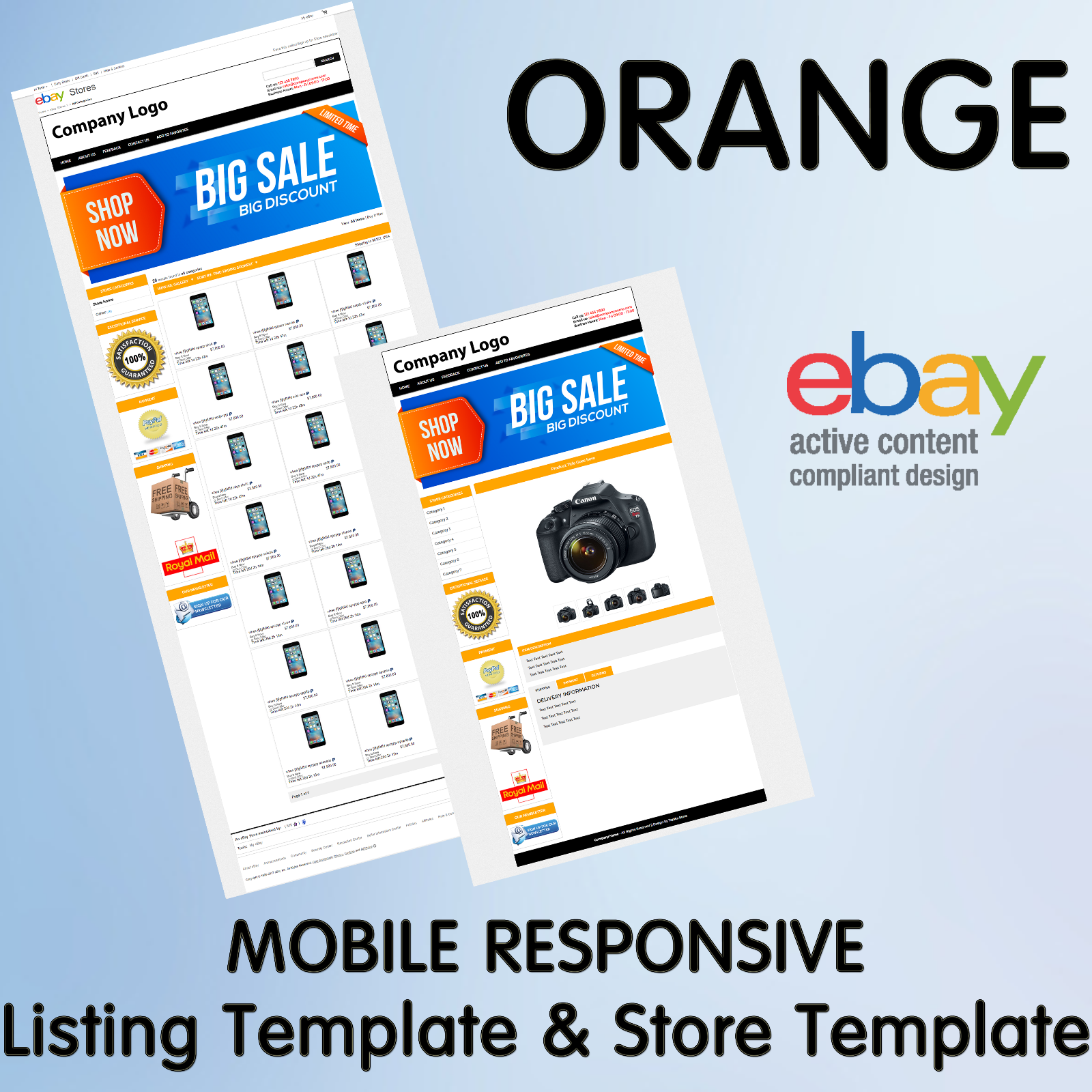 Ebay Template Store Design Listing Responsive Custom Professional Mobile HTML Без бренда - фотография #6
