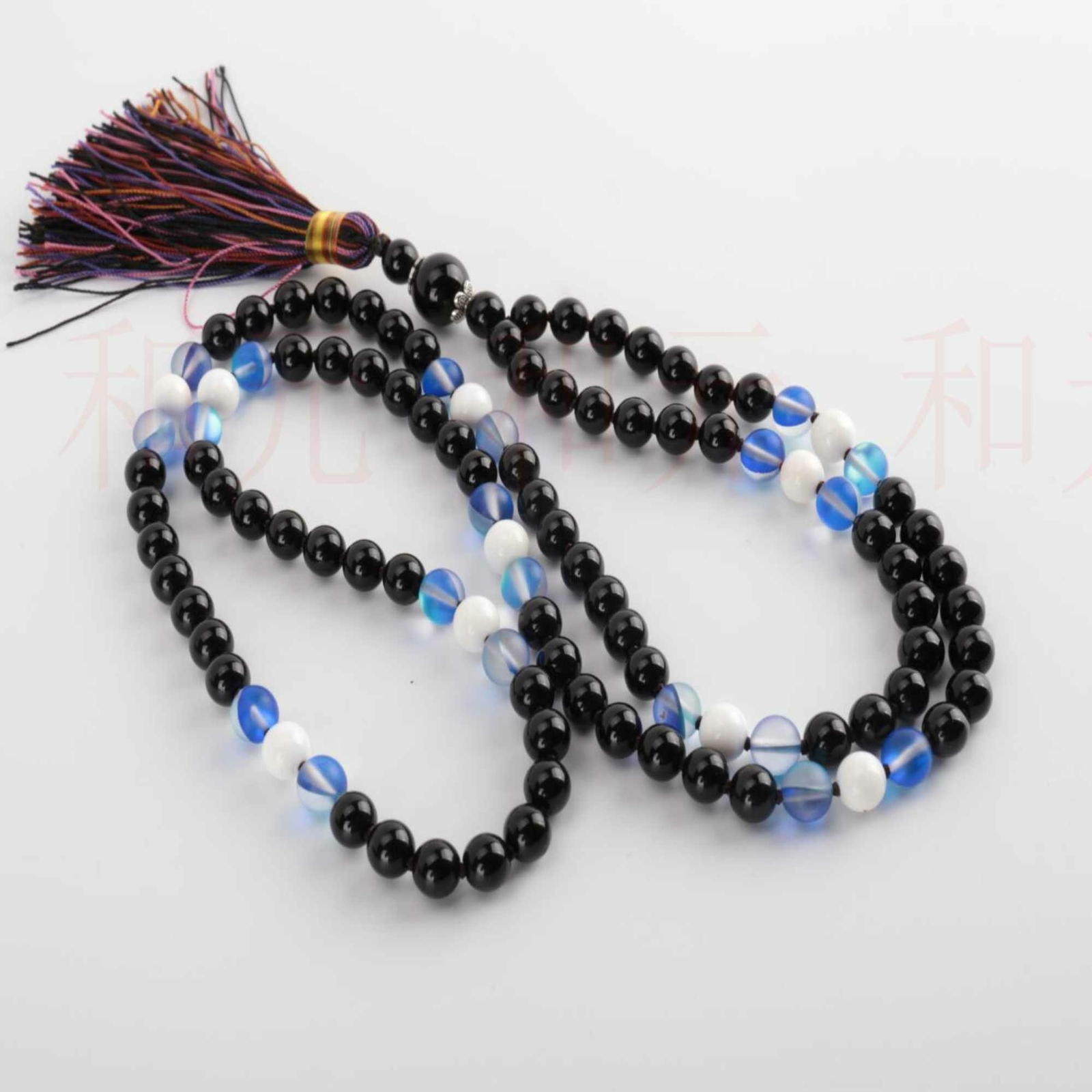 8mm 108 knotted black agate white Tridacna necklace gift Pray Spirituality Bless Unbranded 6 - фотография #6