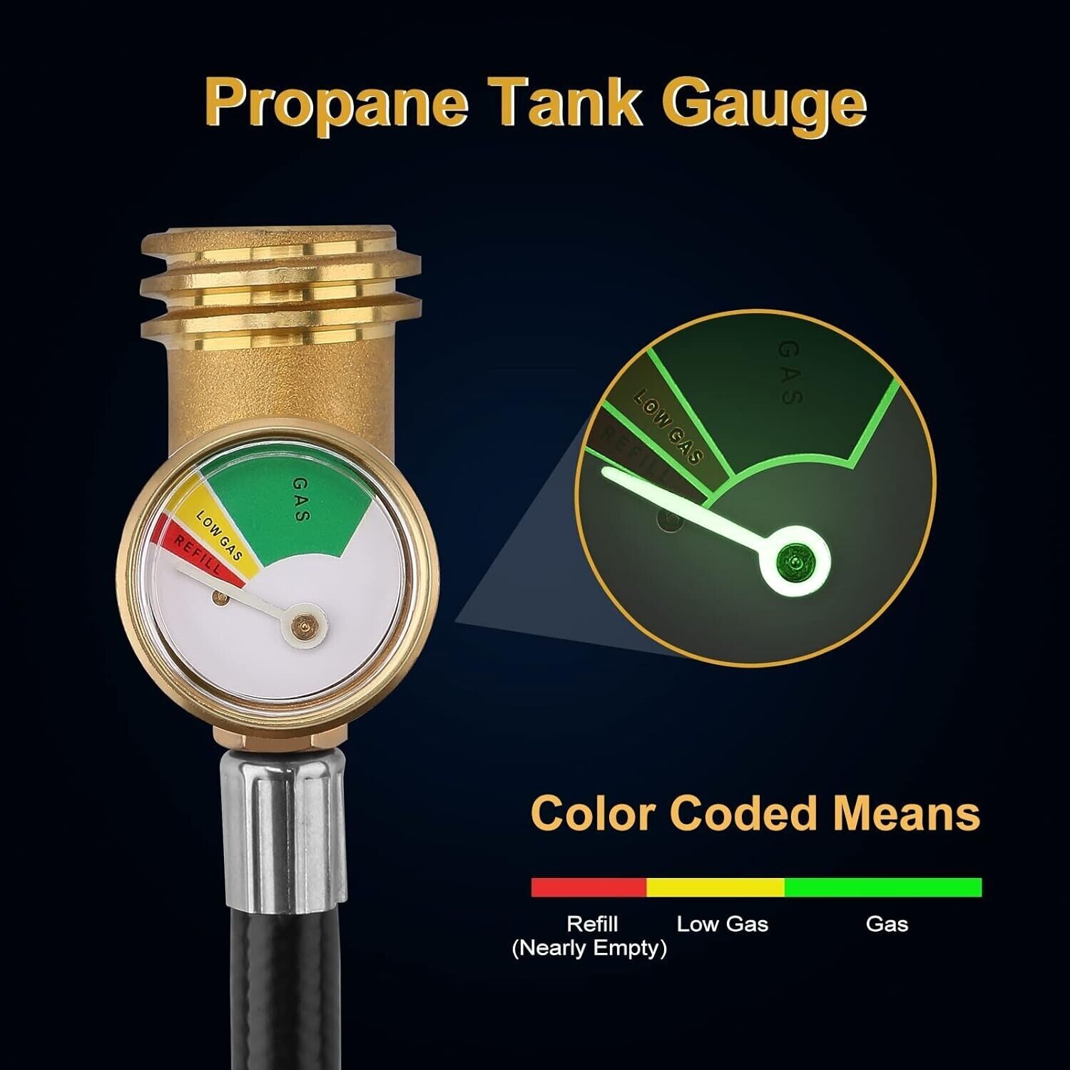 US 12FT Propane Extension Hose w/Gauge for Propane Tank for Most Propane Applian Unbranded - фотография #9