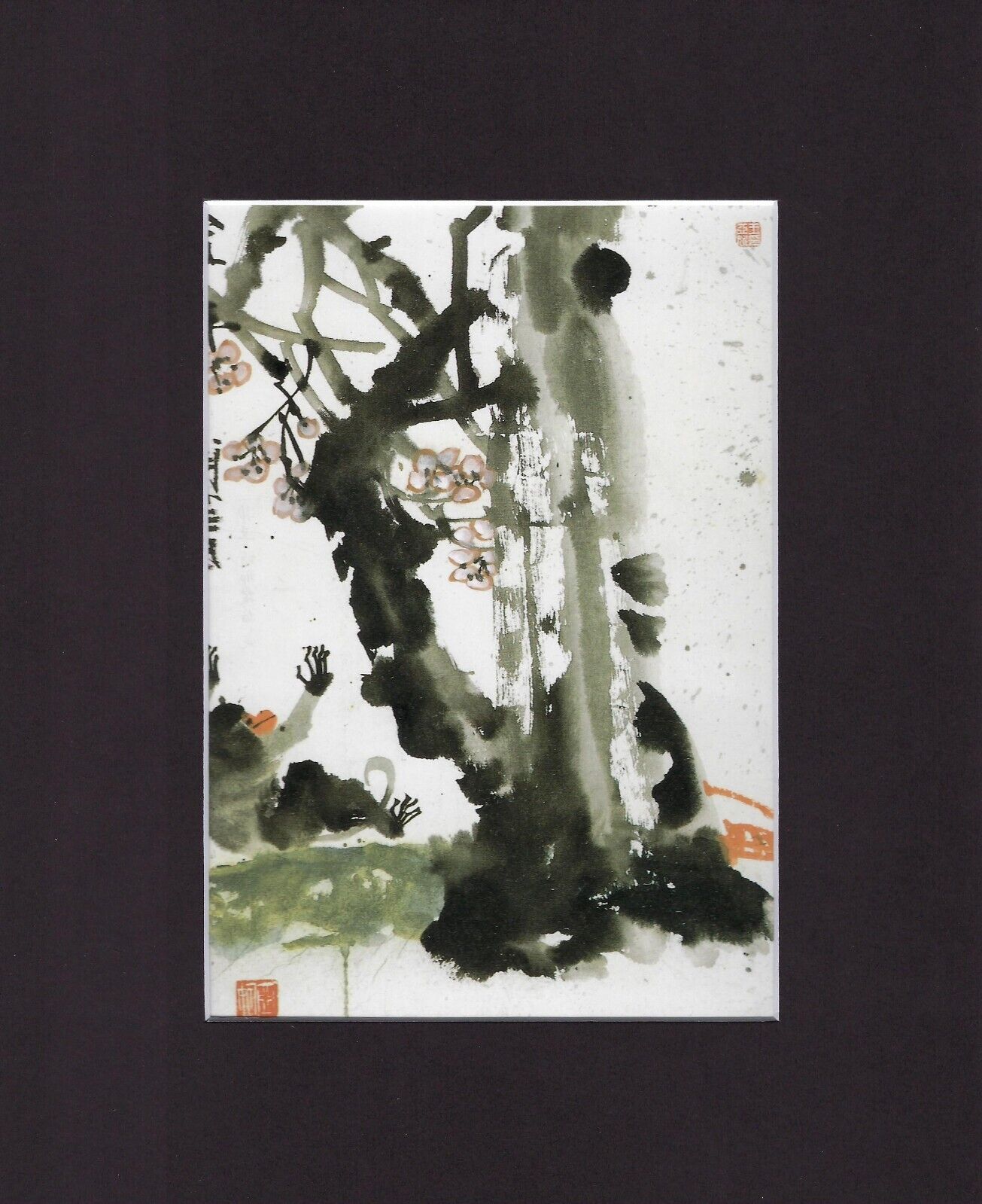 8X10 Black Matted Print Art Painting, Wang Yani, Age 10 Wow What A Beautiful Mor Без бренда