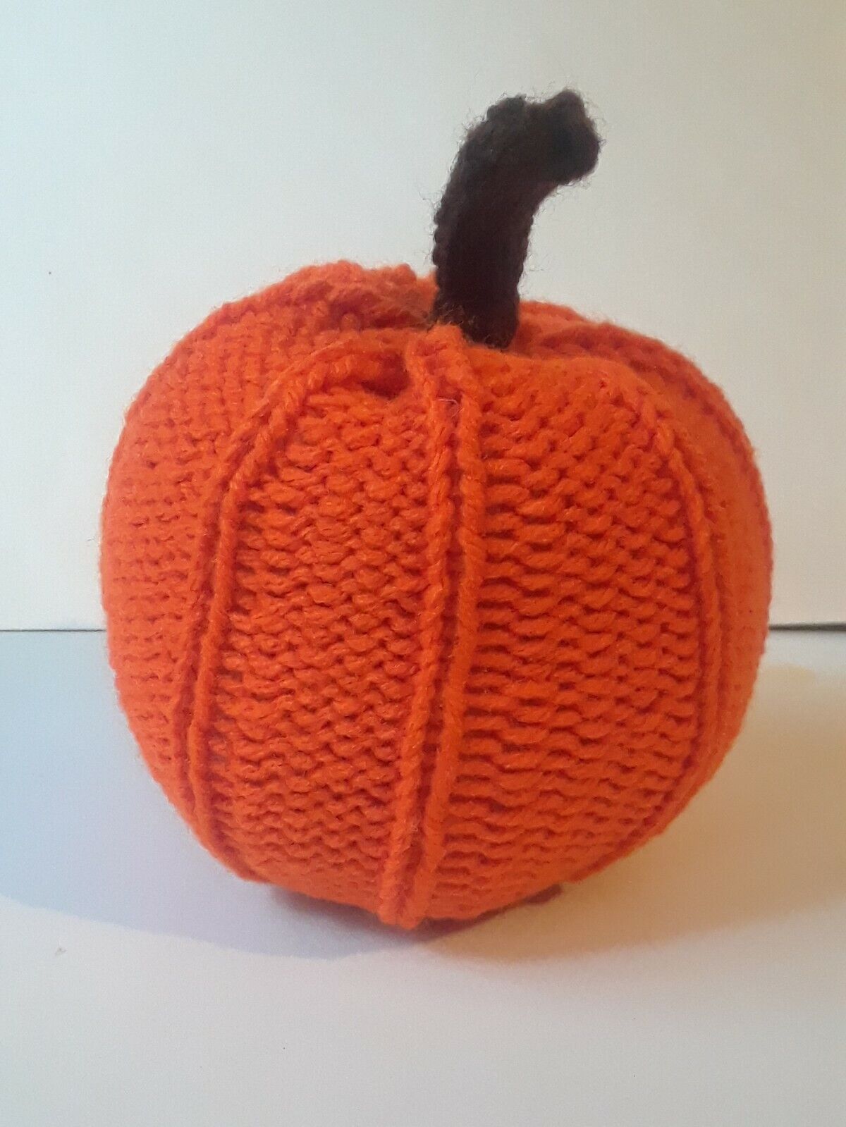 Handmade Knit Pumpkin Set Small Large Orange Fall Autumn Thanksgiving Halloween Handmade - фотография #3