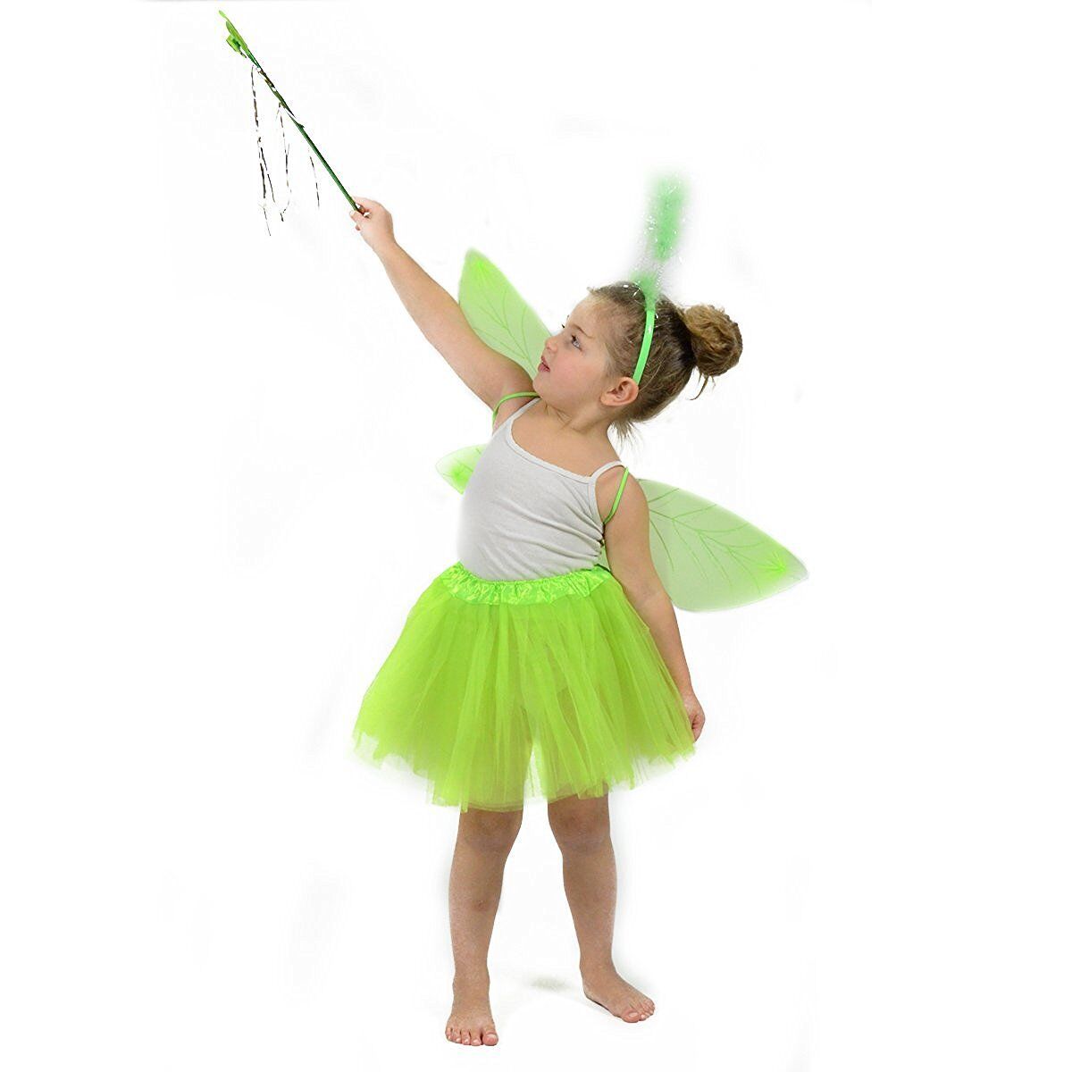 Green Fairy/Pixie Dress up Costume for Girls - Kids Matching Pretend Play Outfit The New York Doll Collection - фотография #3