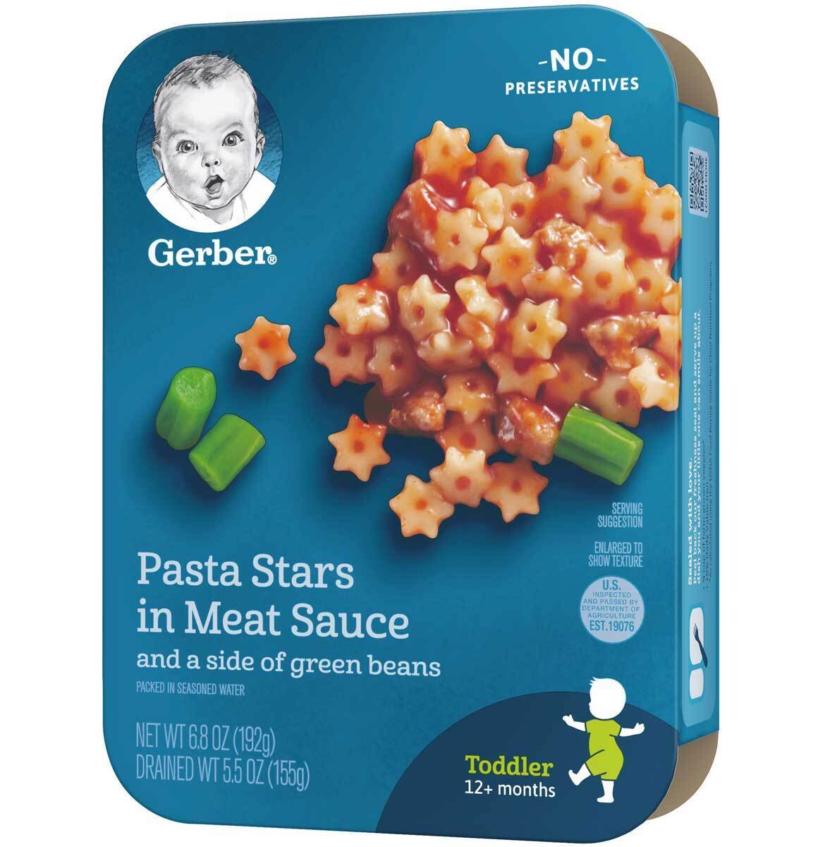 Gerber Lil Entrees Pasta Stars in Meat Sauce with Green Beans –6.8 Oz –Pack of 4 Gerber Does not apply - фотография #4