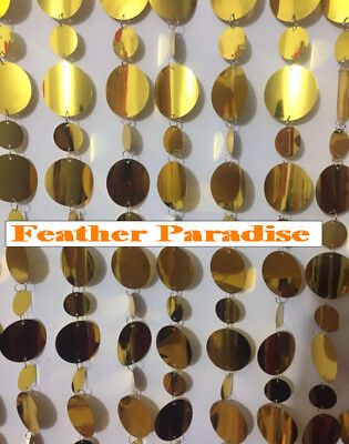 20 Yards Retro PVC Metallic Gold Beaded Garland Curtain Strand    Feather Paradis Does Not Apply - фотография #5