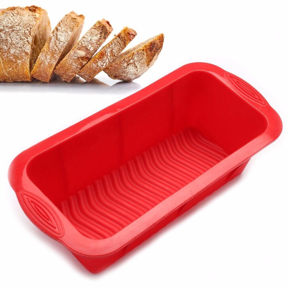 Set of 2 Silicone Rectangle Bread Mold and Loaf Pan Nonstick DIY home made Cake Unbranded Does Not Apply - фотография #2