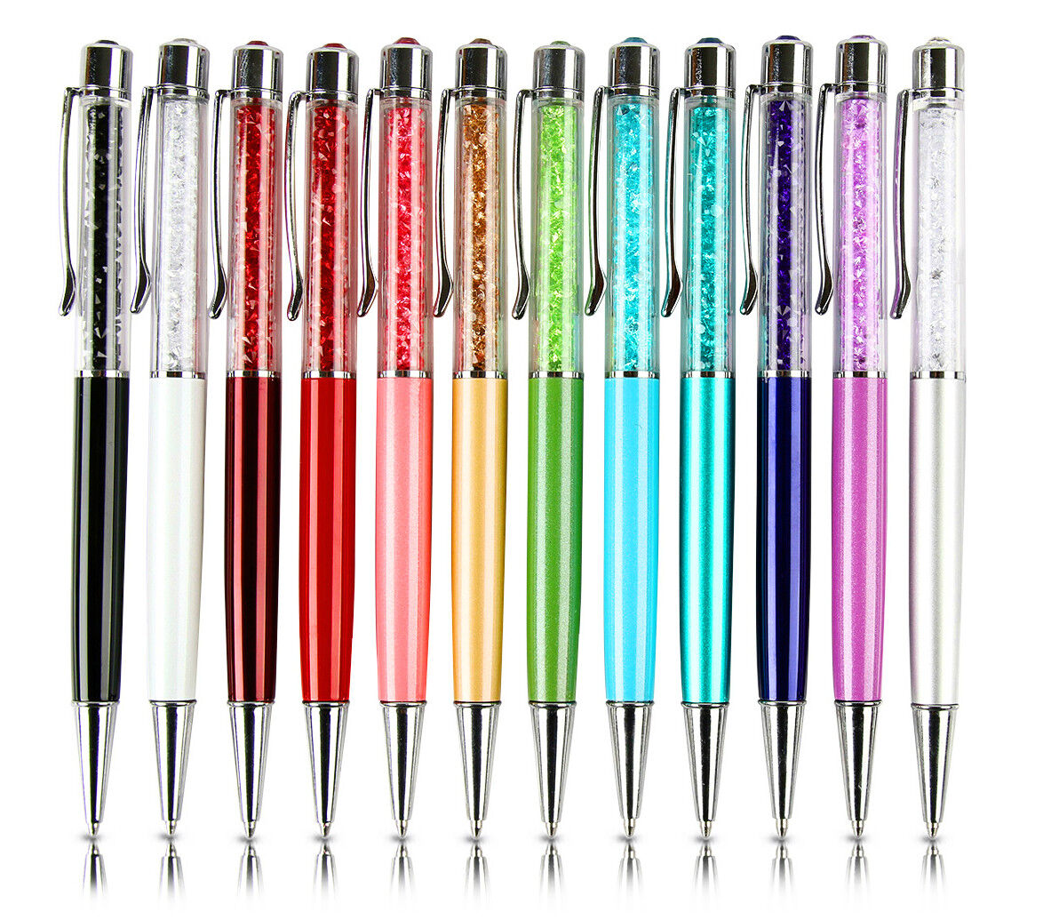 12x Bling Cute Crystals Diamond Ballpoint Pens Office School Supply Stationery Aimilcall - фотография #3
