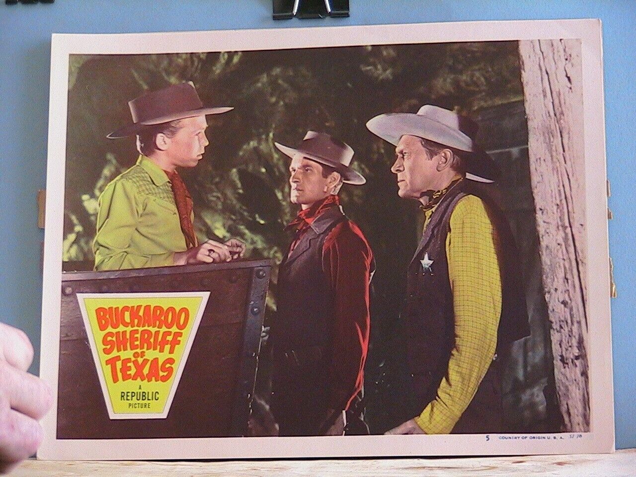 VINTAGE LOBBY CARDS-5-"BUCKAROO SHERIFF OF TEXAS"1951,ROUGH-RIDIN KIDS-TITLE + Без бренда - фотография #5
