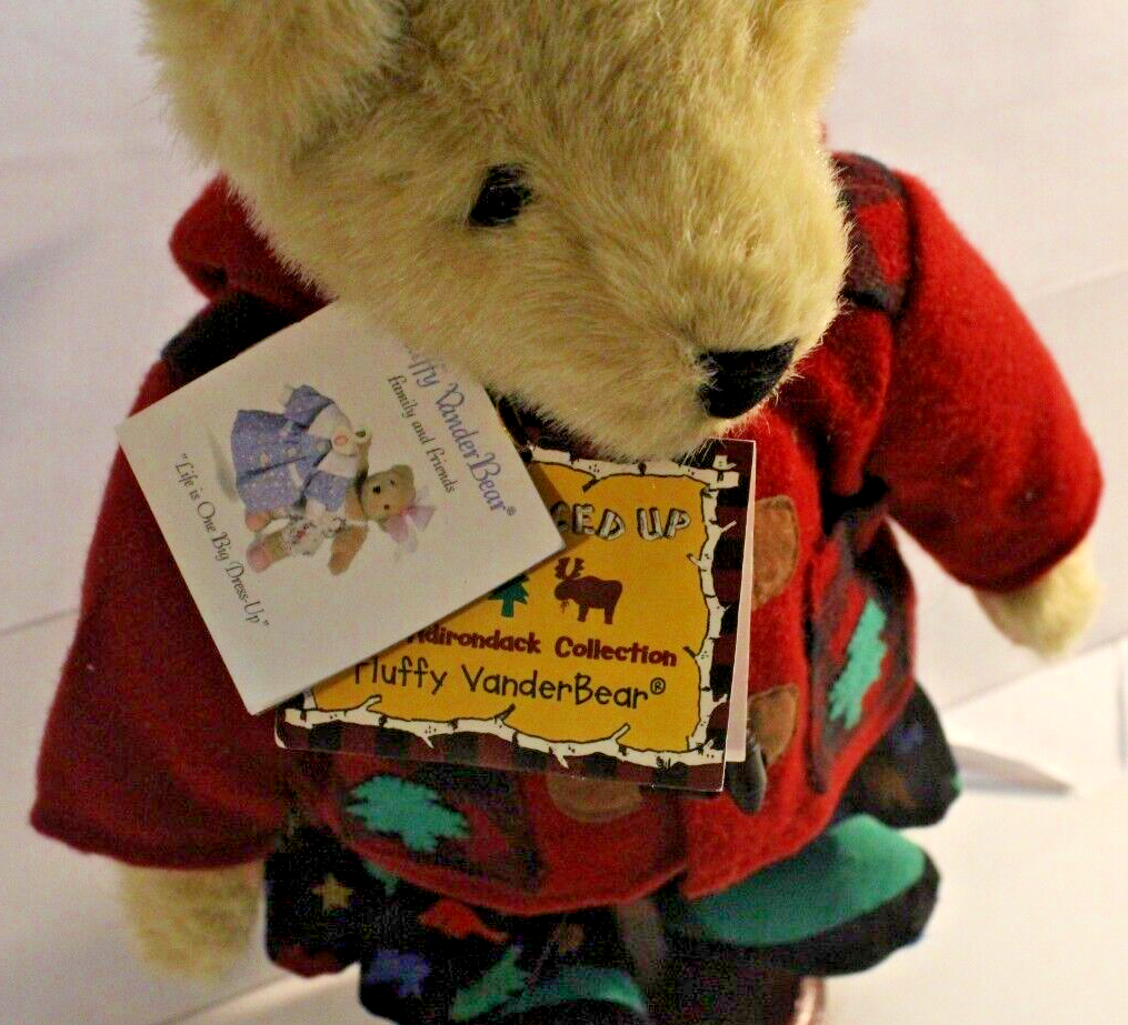 New VTG 1998 North American Bear Co Muffy Fluffy Vanderbear All Spruced Up North American Bear Company - фотография #7