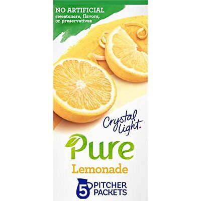 Crystal Light Pure Lemonade Naturally Flavored Powdered Drink Mix 5 Count Crystal Light
