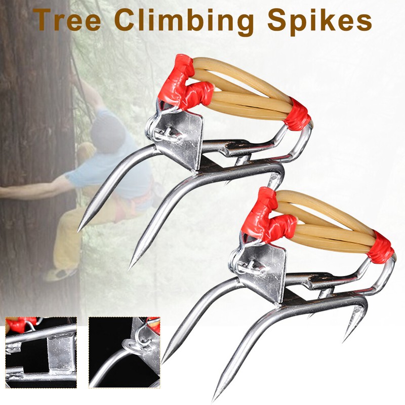 2Pcs Tree Climbing Spikes Shoes Set Stainless Steel Claw Hard Tree Climbing Tool Unbranded Does Not Apply