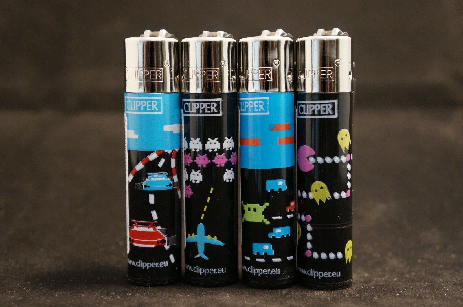 4 pcs New Refillable Clipper Full Size Lighters Atari Design Без бренда