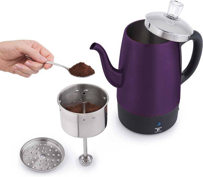 Electric Coffee Percolator | Body with Stainless Steel Lids Coffee Maker | Perco Does not apply - фотография #4