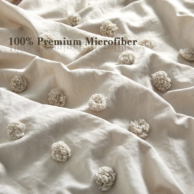 Oli Anderson Tufted Comforter Sets Queen, Collection 3 PCS Boho Embroidery Be... Oli Anderson Comforter Set - фотография #4