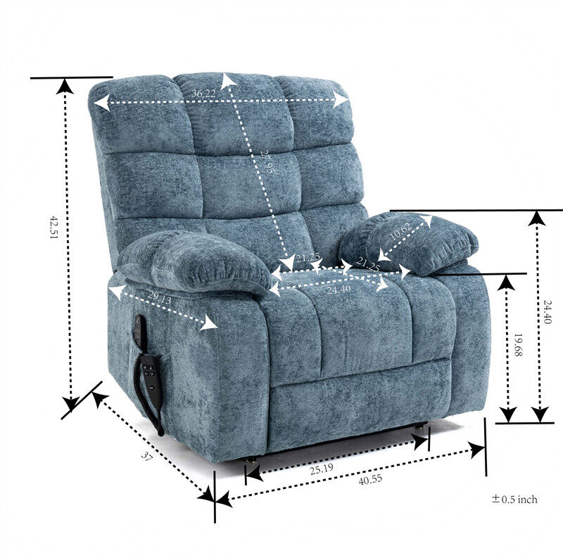 Heavy Duty Electric Power Lift Recliner Chair Heat Massage Dual Motor Chair Unbranded - фотография #3