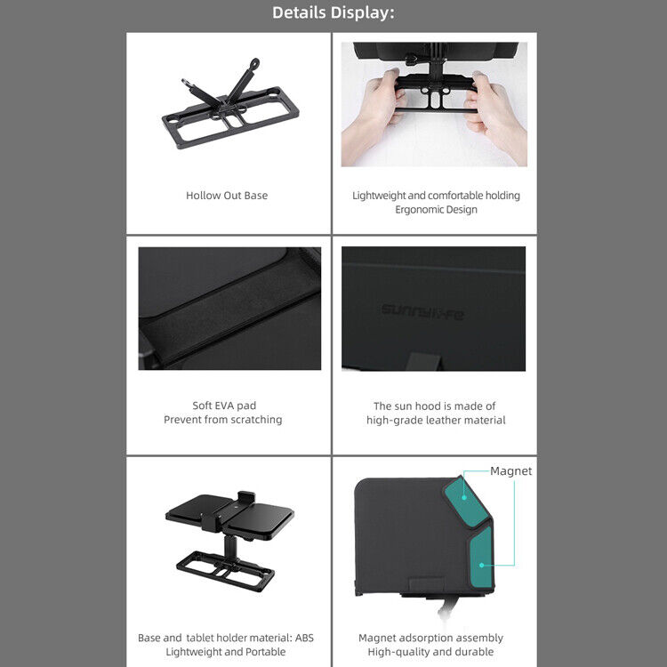 Tablet Holder Sun Hood Neck Strap + Remote Kit for Mavic Air 2 SunnyLife Does Not Apply - фотография #7