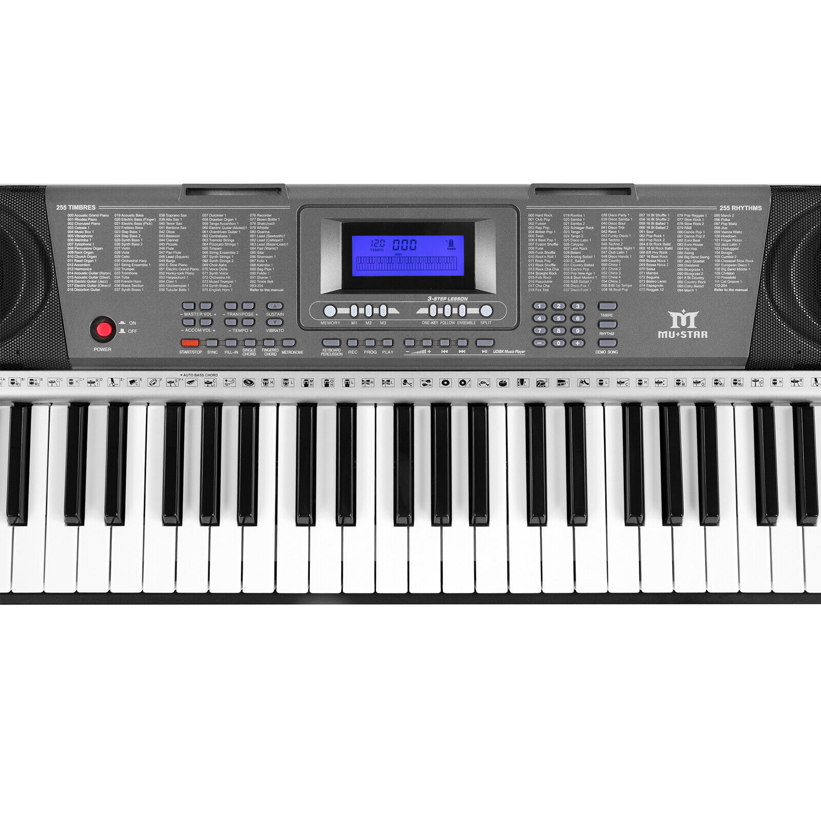 New Portable 61 Key Electronic Keyboards Piano LCD Screen w/Headphone,Microphone Mustar S6010300 - фотография #17