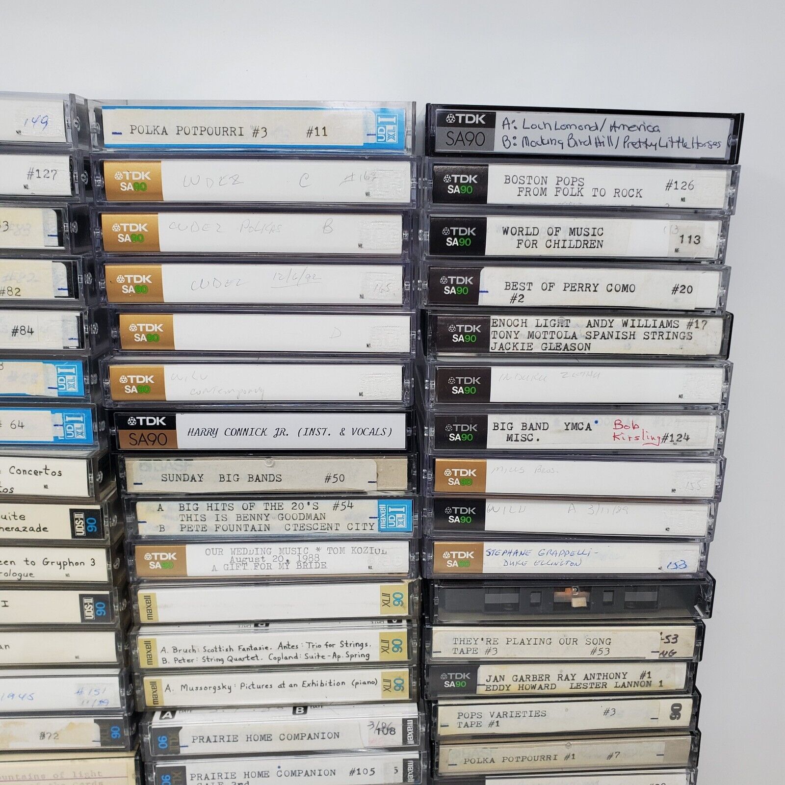 Cassette Lot of 100 with Cases (Recorded On, Maxell XL II, C90, TDK, Sony, Used) Без бренда - фотография #9