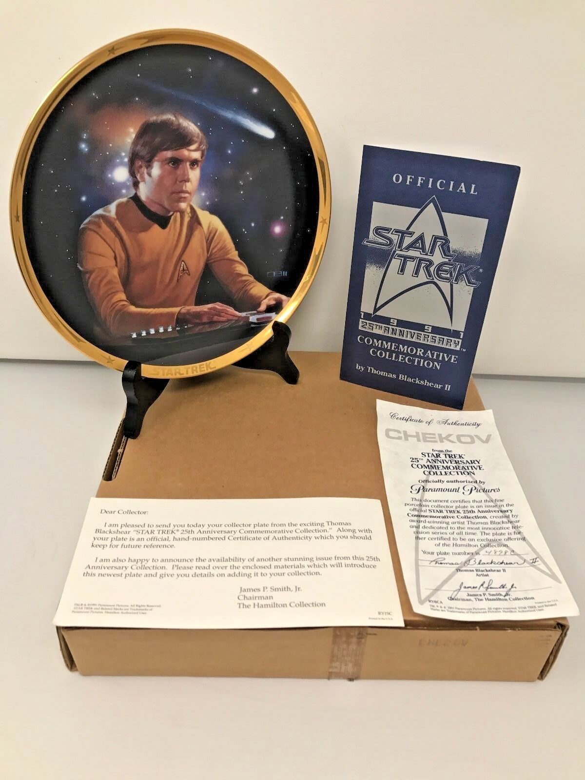 Star Trek Hamilton 25th Anniversary Collection NINE (9) plate Set COAs + boxes Без бренда - фотография #7