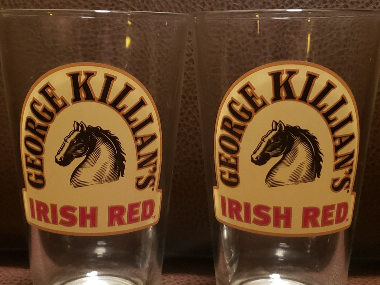 SET OF (2)-GEORGE KILLIANS'S IRISH RED PUB BEER GLASSES, PINT/16OZ-VINTAGE - NEW Killians Red - фотография #6