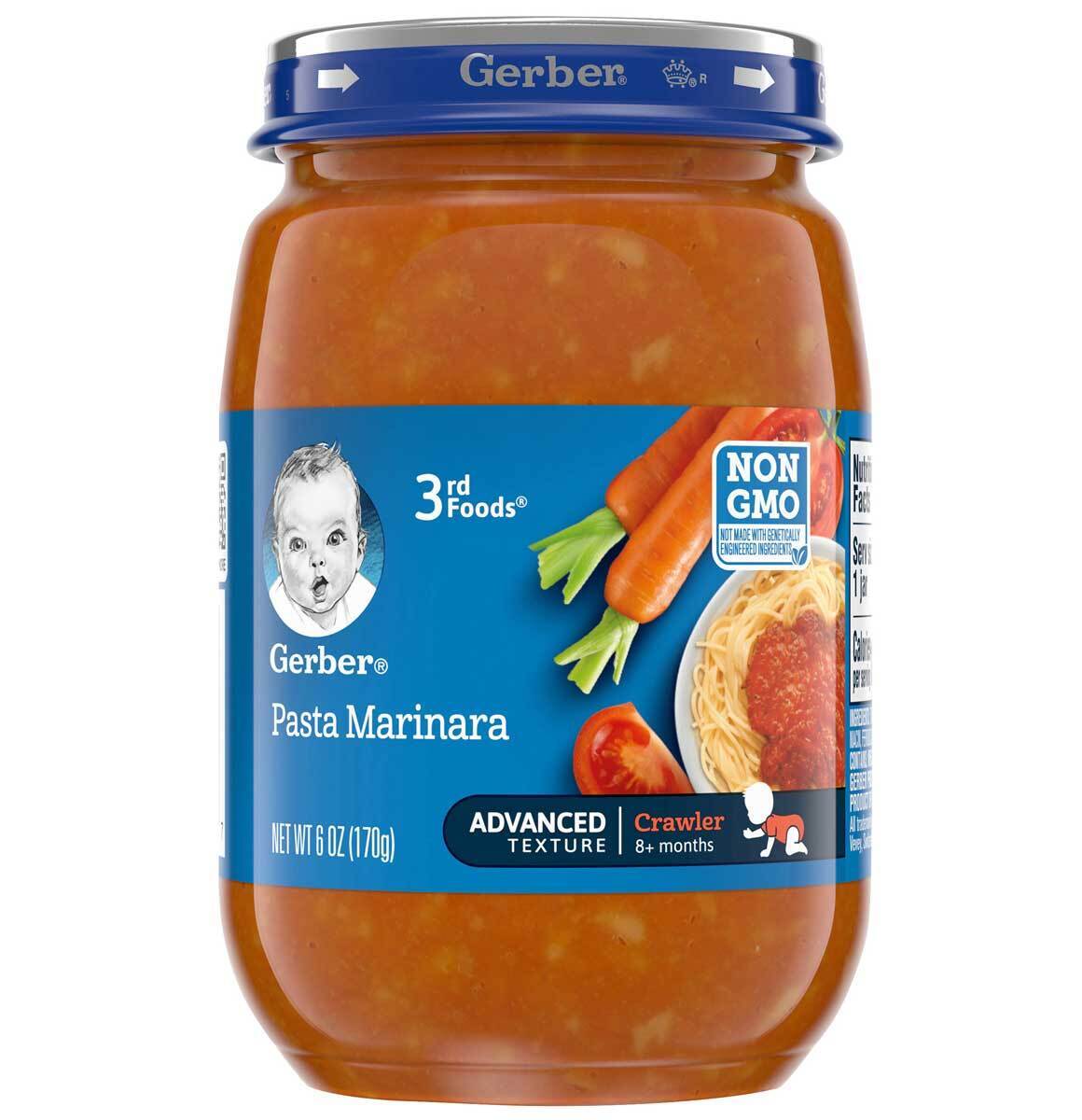 Gerber 3rd Foods Baby Food Pasta Marinara Non GMO 8+ Months – 6 Oz – Pack of 12 Gerber Does not apply