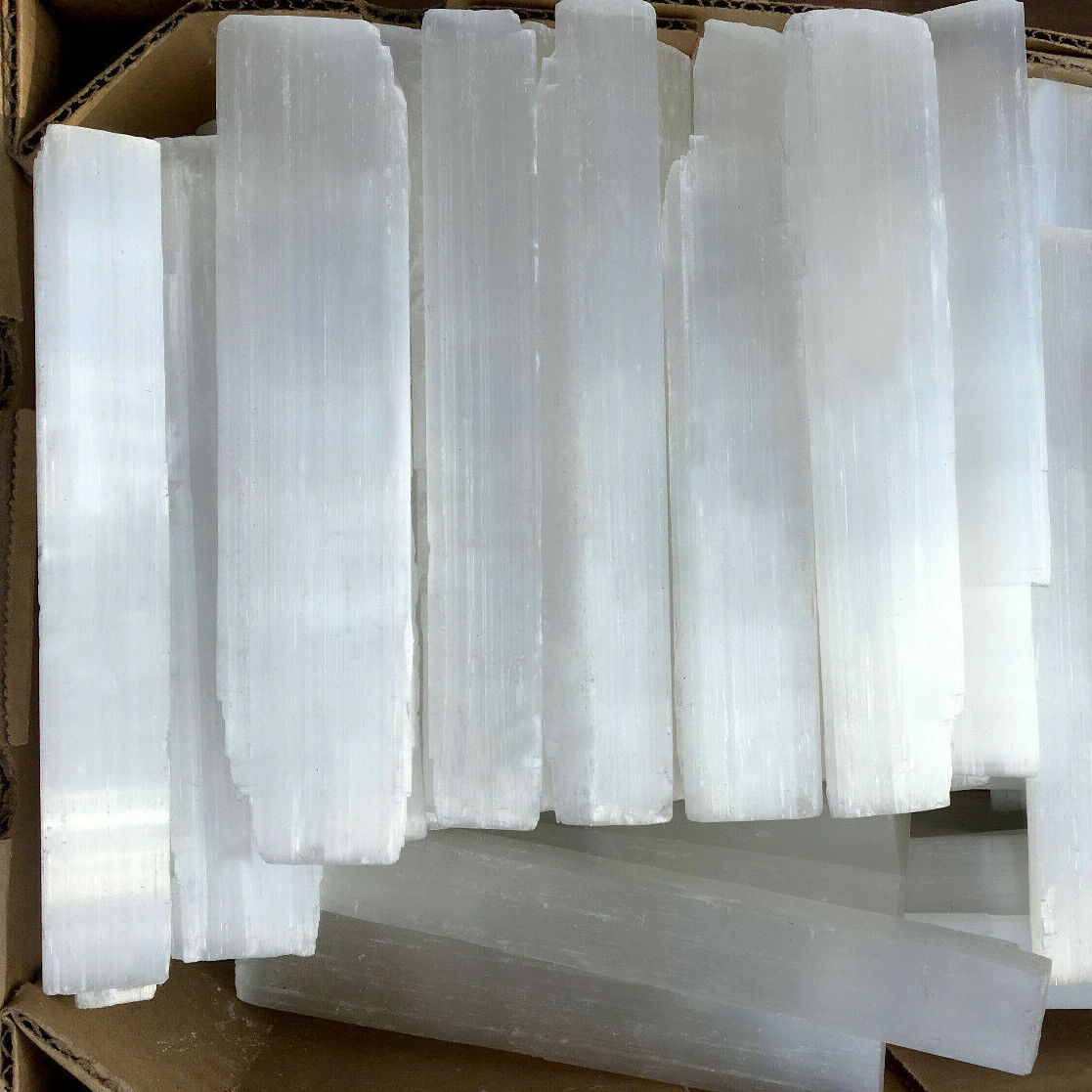 10 " Selenite Logs XL Natural Crystal Sticks Rough Wands BULK 5 lb LOT Wholesale Handmade by mmCrystals - фотография #5